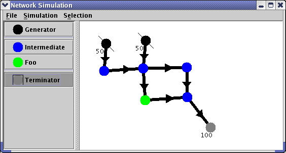 second screen shot of the nodenet program